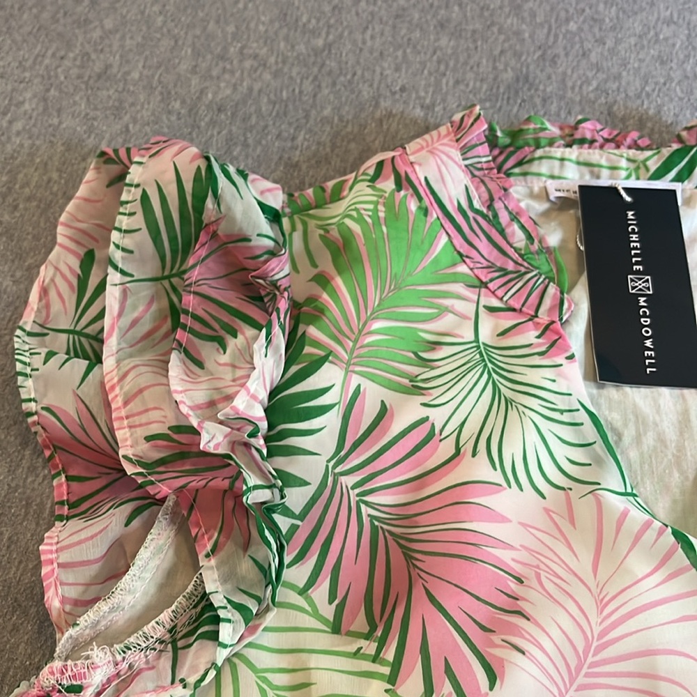 NWT Pink and Green Summer Blouse - Picture 3 of 6